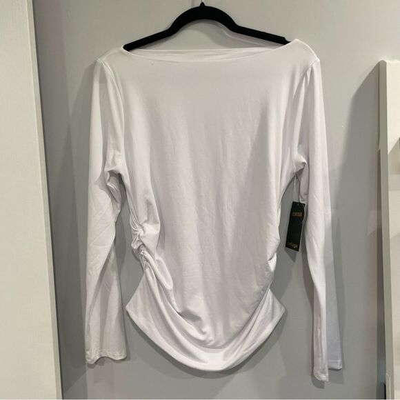 3/$25 ✺ SWS Scoop Rushed Long Sleeve Contour Top White XL - Picture 1 of 7